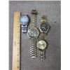 Image 2 : Qty 4 Analog Watches w/ Metal Straps