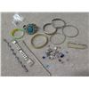 Image 1 : Misc Costume Jewelry: Bracelets, Earrings, Watch Strap, etc