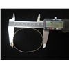 Image 8 : Hawaiian White Gold 14K Bangle Bracelet w/ Cut-Out Edges 14.35g (71mm x 58mm)