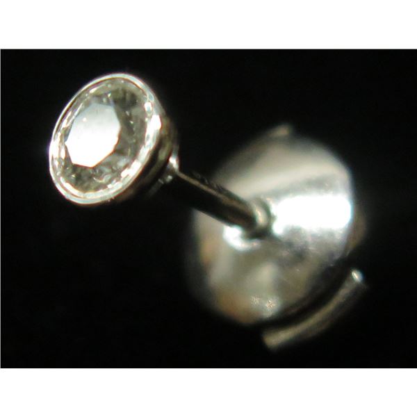 Tiffany & Co. PT950 Platinum Tie Tack w/ Diamond Accent 1.17g (13mm x 4mm)