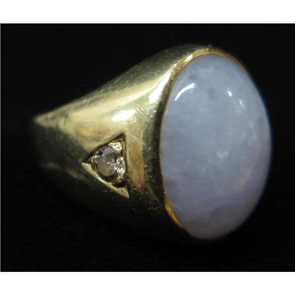 Gold 14K White Stone Ring w/ Clear Accents 11.09g Size 11