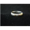 Image 2 : White Gold 14K Ring w/ Carved Design & Diamond Accent 4.46g Size 5.5 (Engraved)