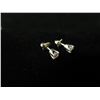 Image 2 : Pair White Gold 10K w/ Diamond Stud Pierced Earrings 1.20g