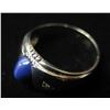 Image 2 : White Gold 10K Blue Stone Ring w/ Diamond Accents 5.93g Size 10