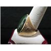 Image 2 : Gold 10K Green Stone Ring 21.35g Size 10