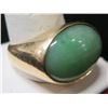Image 1 : Gold 10K Green Stone Ring 23.15g Size 10