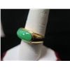 Image 2 : Gold 14K Green Stone Ring 6.35g Size 8