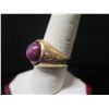 Image 2 : Gold 14K Ring w/ Purple Stone 10.97g Size 8