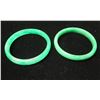 Image 1 : Qty 2 Round Green Stone Bracelets 78mm & 74mm Diameter