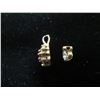 Image 2 : Qty 2 Gold 14K Pendants w/ Diamond & Clear Stone Accents 1.51g
