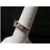 Image 3 : Gold 10K Ring w/ Purple Heart & Diamond Accents 1.28g Size 7.5