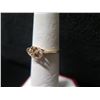 Image 2 : Gold 8K Ring w/ Double Heart & Diamond Accents 1.57g Size 6.25
