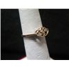 Image 3 : Gold 8K Ring w/ Double Heart & Diamond Accents 1.57g Size 6.25