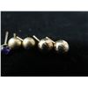 Image 3 : Qty 2 Pair Gold 14K Ball Pierced Earrings & 10K Purple Studs 1.11g