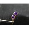 Image 4 : Qty 2 Pair Gold 14K Ball Pierced Earrings & 10K Purple Studs 1.11g