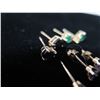 Image 3 : Qty 3 Pair & 1 Loose Gold 14K Stud Pierced Earrings w/ Misc Stones 2.33g