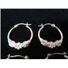Image 2 : Qty 2 Pair Gold 10K Hoop Earrings & 1 Dangle Clip-Ons 6.67g