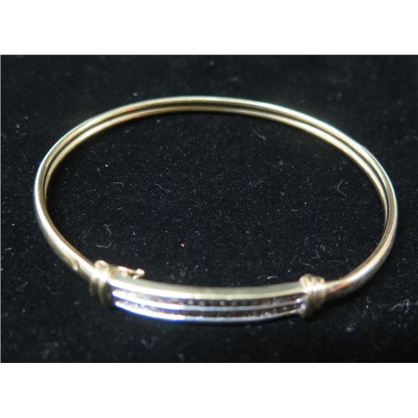 White Gold 14K Bracelet w/ Diamond Accents 8.25g (70mm)