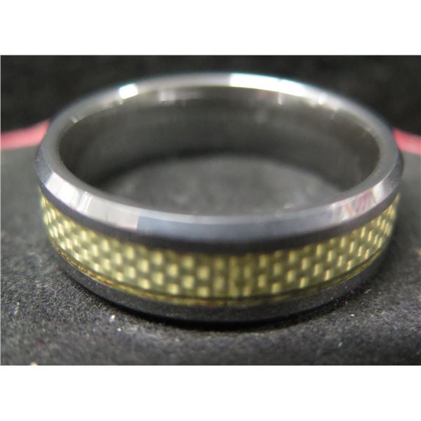 Large Men's Ring w/ Woven Design Size 14.5