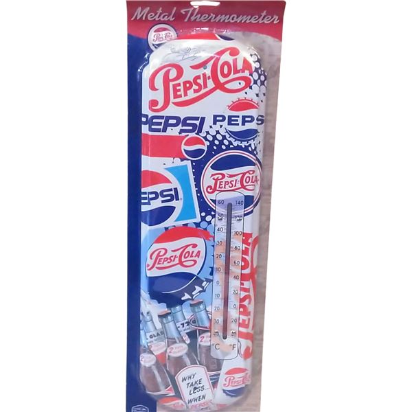 $10.00 NEW METAL PEPSI-COLA THERMOMETER STYLE 2