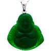Image 2 : Carved Cabachon Buddah Pendant & Chain, 16.48ct, 925 Sterling Silver. Appraisal:$355.00