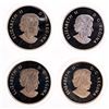 Image 2 : Group of 4 Canada .9999 Fine Silver $10 Coins - Canoe Across Canada