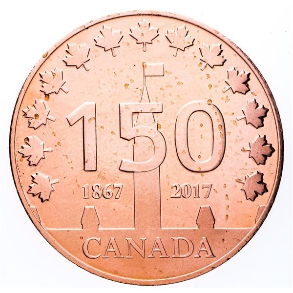 "Canada 150" 1867-2017 - Strong Proud Free Copper Medallion