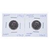 Image 1 : Lot 2 Canada Nickels - 1947 Plain & Maple Leaf