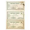 Image 1 : T,.Eaton Co. Canada - Scrip - Lot 3 Refund Checks - 2 x 2 cents, 1 x 1C