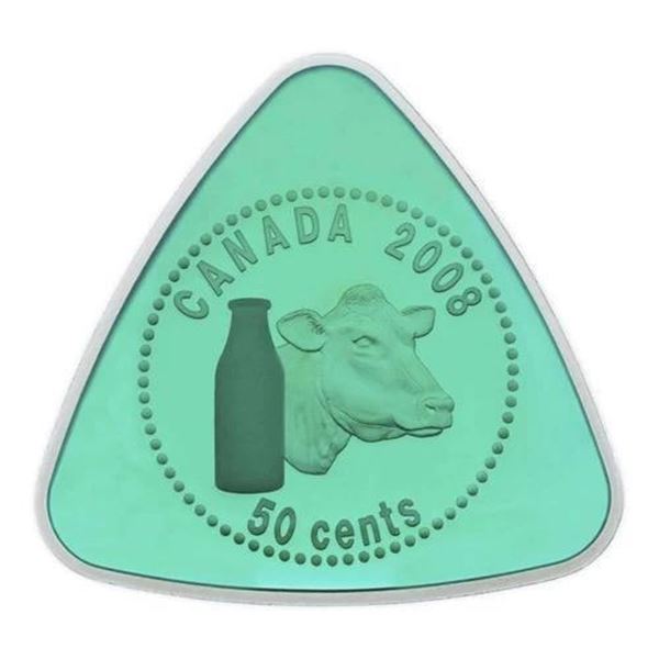 2008 50c Milk Delivery - Sterling Silver Triangular Coin