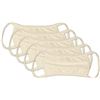 Image 3 : Pack of 50 Reusable Cotton Face Mask, White / Cream, (Pack of 50)