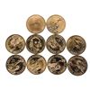 Image 1 : Lot 10 USA Mint UNC Dollar Coins Gold