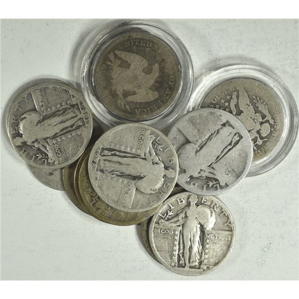 COLLECTOR LOT OF (15) 90% QUARTERS