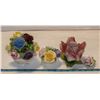 Image 1 : BONE CHINA FLOWERS, ALL STAMPED ON BOTTOM,