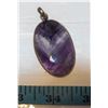 Image 1 : 4CM.X2.5CM SHEVRON AMETHYST PENDANT