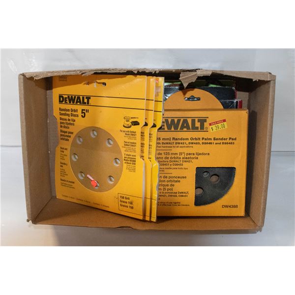 PALM SANDER DISCS AND PADS 5  ASSORTED