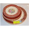 Image 1 : LOT OF 10 ANTIQUE SALEM PLATES 23K GOLD PLATED