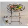 Image 1 : METAL HUMMINGBIRD PLANT STAND 10" HIGH