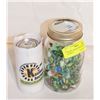 Image 1 : ESTATE CANNING JAR OF VINTAGE MARBLES