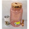 Image 1 : HOME BASICS 1 GALLON BEVERAGE DISPENSER, ROSE GOLD