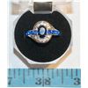 Image 1 : LADIES BLUE SAPPHIRE CENTER WITH BLUE ACCENTS