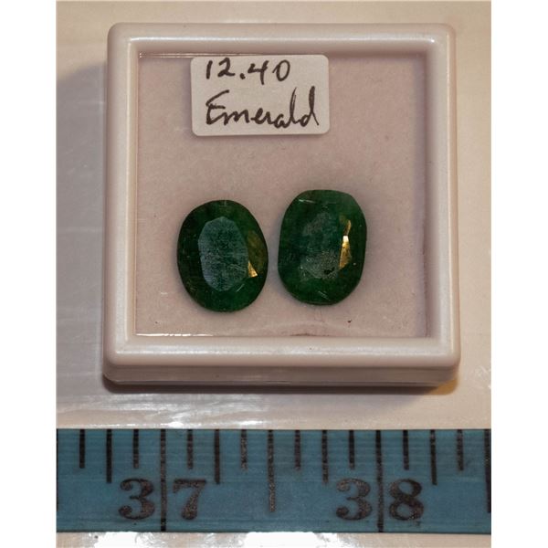 12.40 CT OVAL SHAPED EMERALD COLOR ENHANCEDÿ