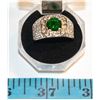 GENTS EMERALD GREEN COLORED CENTER WITH