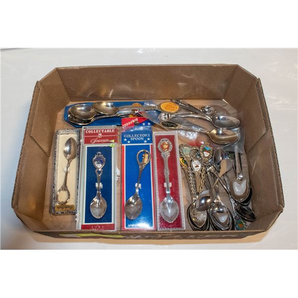 BOX OF OVER 25 COLLECTIBLE SPOONS