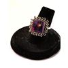 Image 1 : NATURAL SQUARE CUT AMETHYST RING,