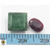 Image 1 : #108-EMERALD & RUBY GEMSTONE 80.20CT