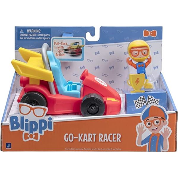 NEW BLIPPI GO-KART RACER PULL BACK TOY CAR