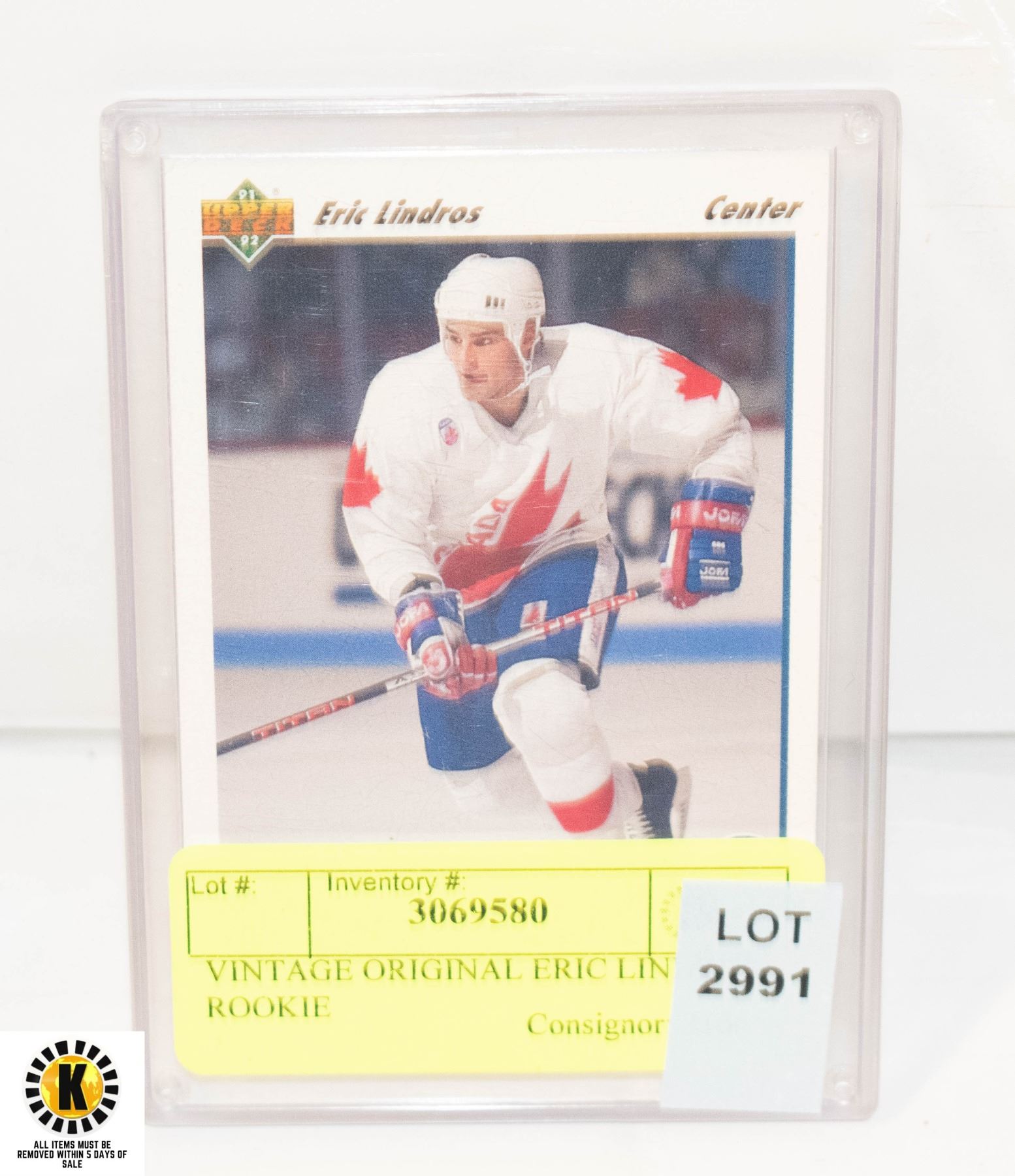 Eric Lindos Rookie VINTAGE ORIGINAL ERIC LINDROS ROOKIE