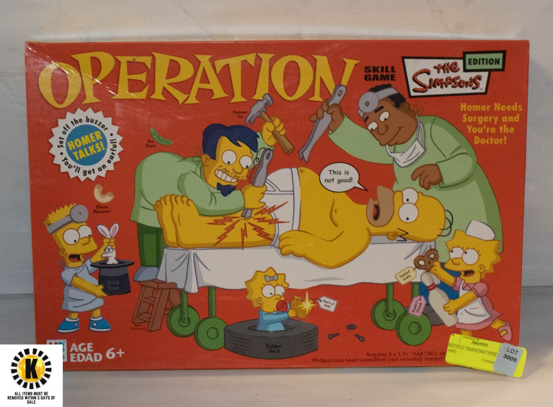 ORIGINAL SIMPSONS OPERATION GAME