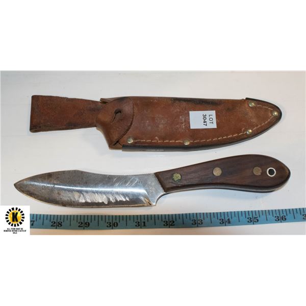 10" SOLINGEN GERMAN KNIFE W/ LEATHER SHEATH